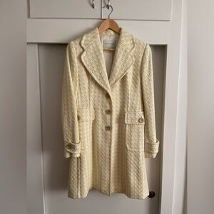 BANANA REPUBLIC TWEED
YELLOW WHITE
HOUNDSTOOTH TRENCH
COAT PETIT MEDIUM